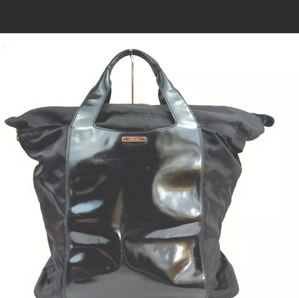 Gucci Large Black Tote with Leather Trim Authentic - Picture 3 of 13